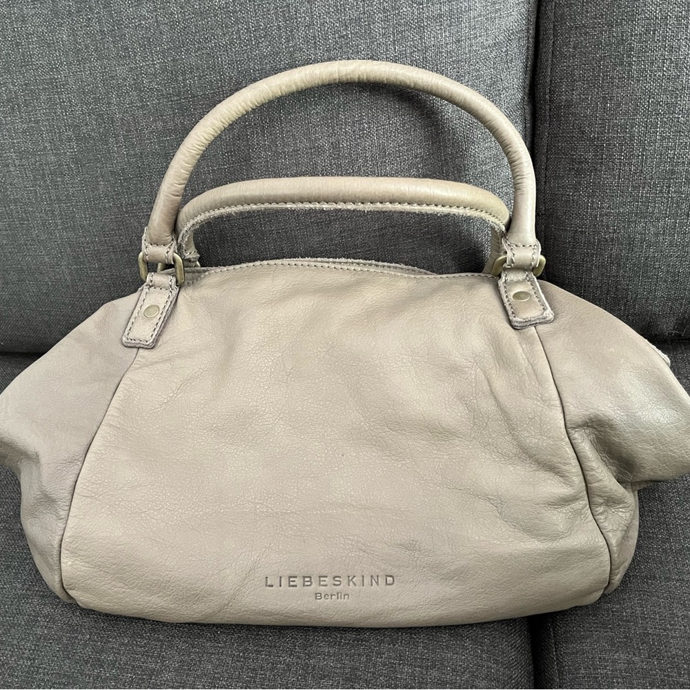 Liebeskind Beige Leather Top-Handle Satchel